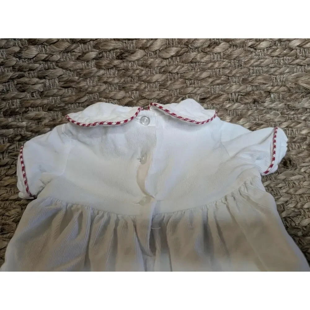 Anvy Kids Long Bubble size 3 Months White Red Longall Boutique Cotton